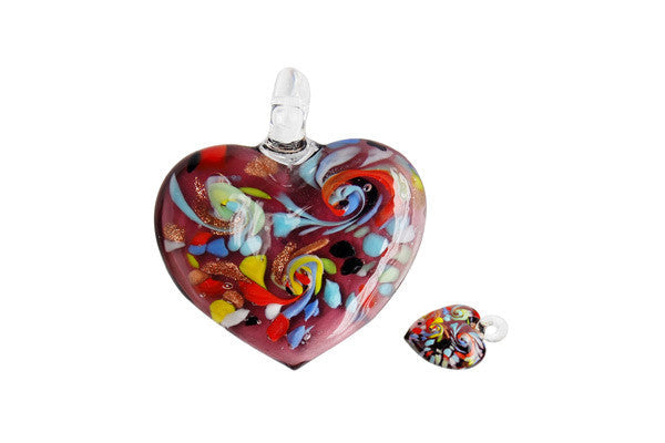 Lampwork Art Glass Heart Pendants - 46 Styles