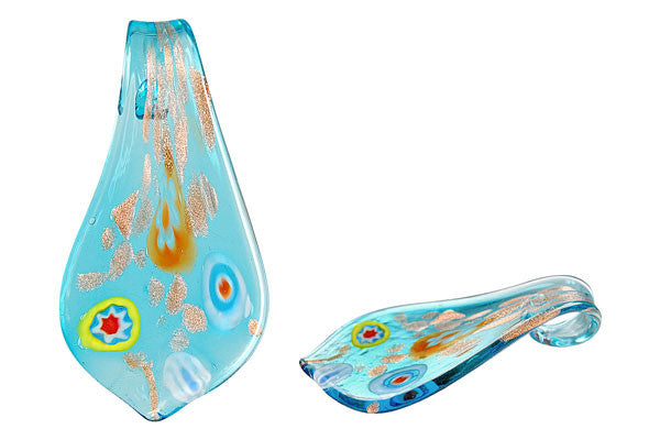 Lampwork Art Glass Smooth Leaf Pendants - 52 Styles