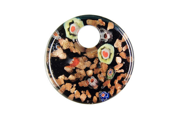 Lampwork Art Glass Coin Pendants - 14 Styles