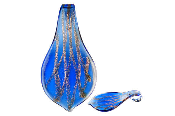 Lampwork Art Glass Smooth Leaf Pendants - 52 Styles