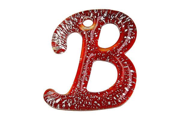 Lampwork Art Glass Alphabet Pendants - 16 Styles