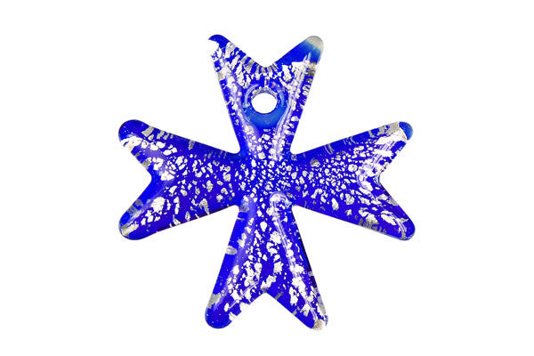 Lampwork Art Glass Snowflake Pendants - 4 Styles