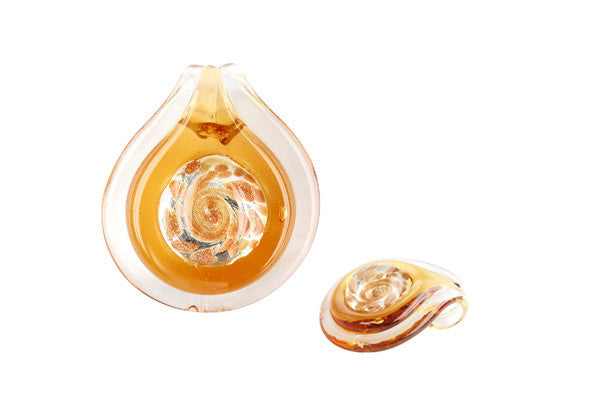 Lampwork Art Glass Eye Coin Pendants - 11 Styles