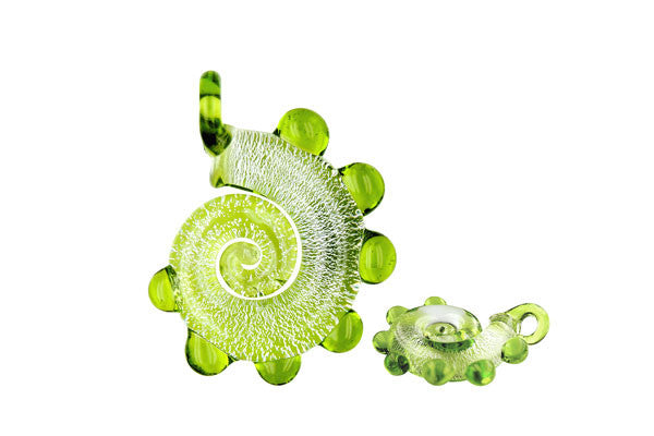 Lampwork Art Glass Dinosaur Tail Pendants - 10 Styles