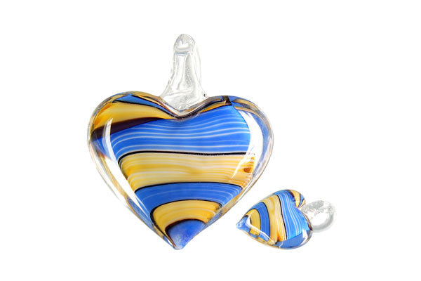 Lampwork Art Glass Heart Pendants - 46 Styles