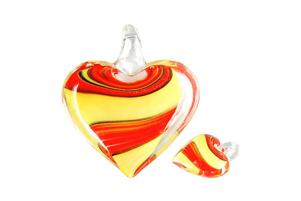 Lampwork Art Glass Heart Pendants - 46 Styles