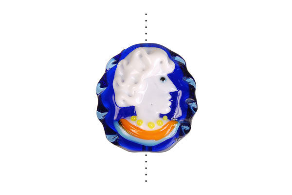 Lampwork Art Glass Flat Oval Pendants - 10 Styles