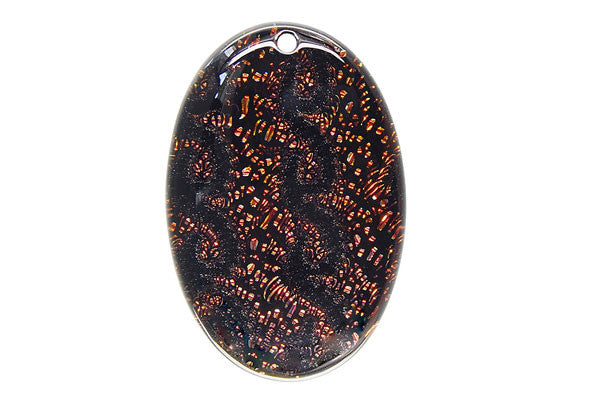 Dichroic Lampwork Glass Pendants: Oval & Coin & More - 120 Styles