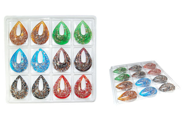 Lampwork Art Glass Value Pack & Mixed Shape Pendants - 43 Styles