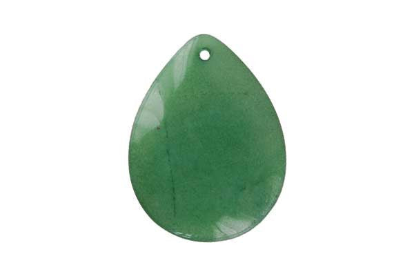 Colored Jade (Green) Flat Briolette - 30x40mm - Piece - unbranded Colored Jade pendant for jewelry making