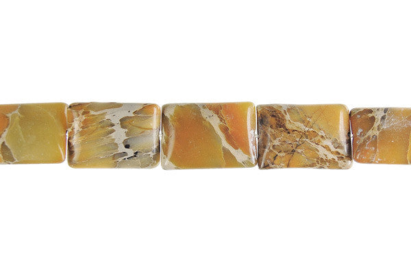 Aqua Terra Jasper Beads - Flat Rectangle (BB) - 13x18mm - 16-inch - unbranded beads for jewelry making