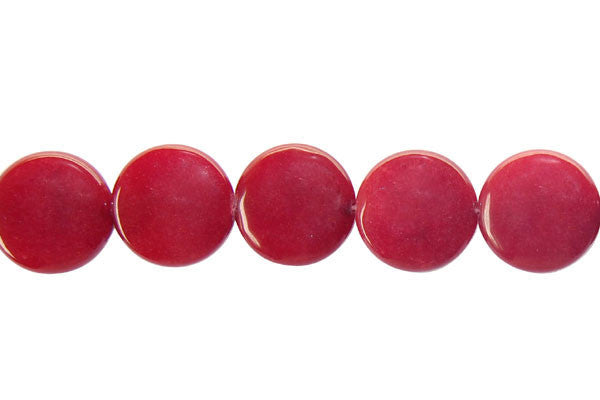 Red Marble Beads - Red) Button - 10x10mm - 16-inch - unbranded beads for jewelry making