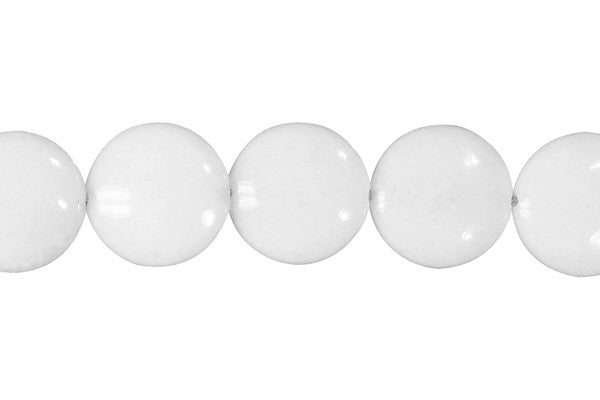 White Marble Beads - Coin - 10x10mm - 16-inch - unbranded beads for jewelry making