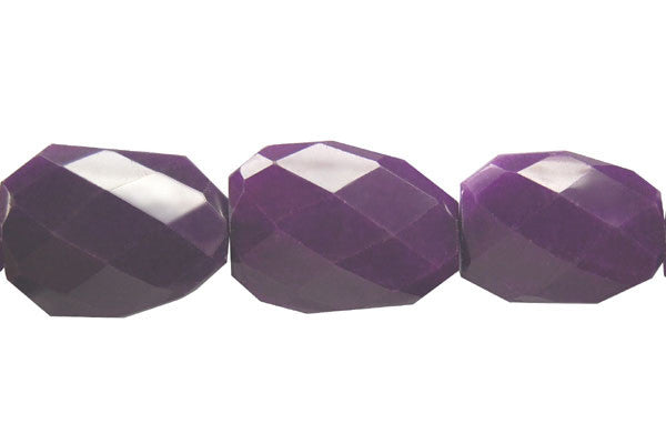 Purple Marble Beads - Amethyst) Twisted Faceted Flat Slab - 30x40mm - 16-inch - unbranded beads for jewelry making