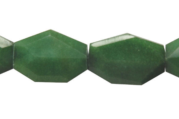 Green Marble Beads - Green) Faceted Slab - 25x35mm - 16-inch - unbranded beads for jewelry making