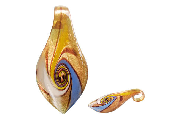 Lampwork Art Glass Smooth Leaf Pendants - 52 Styles