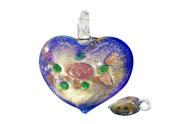 Lampwork Art Glass Heart Pendants - 46 Styles