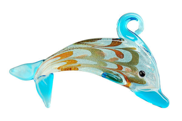 Lampwork Art Glass Dolphin Pendants - 17 Styles