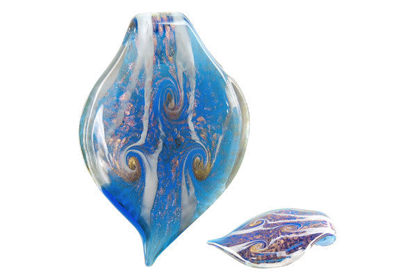 Lampwork Art Glass Leaf Pendants - 48 Styles