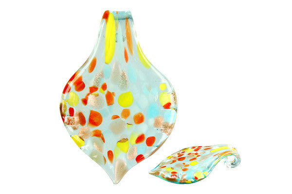 Lampwork Art Glass Leaf Pendants - 48 Styles