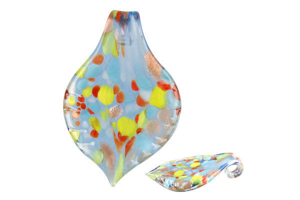 Lampwork Art Glass Leaf Pendants - 48 Styles