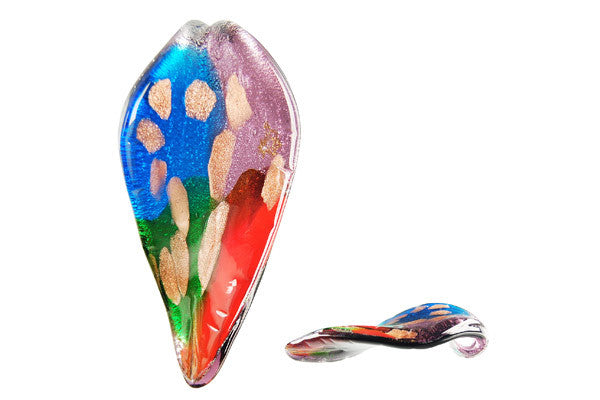 Lampwork Art Glass Leaf Pendants - 48 Styles