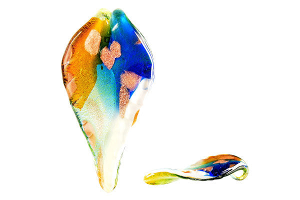 Lampwork Art Glass Leaf Pendants - 48 Styles