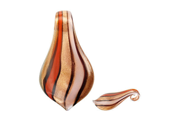 Lampwork Art Glass Smooth Leaf Pendants - 52 Styles