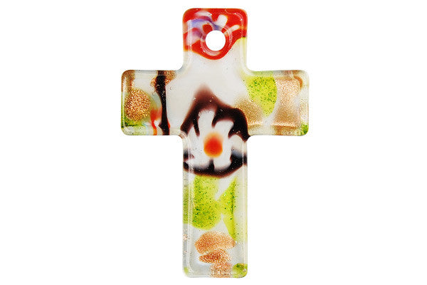 Lampwork Art Glass Cross Pendants - 2 Styles