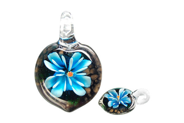 Lampwork Art Glass Heart Pendants - 46 Styles