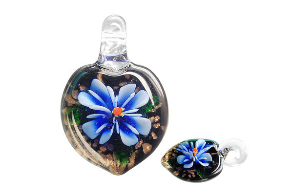 Lampwork Art Glass Heart Pendants - 46 Styles