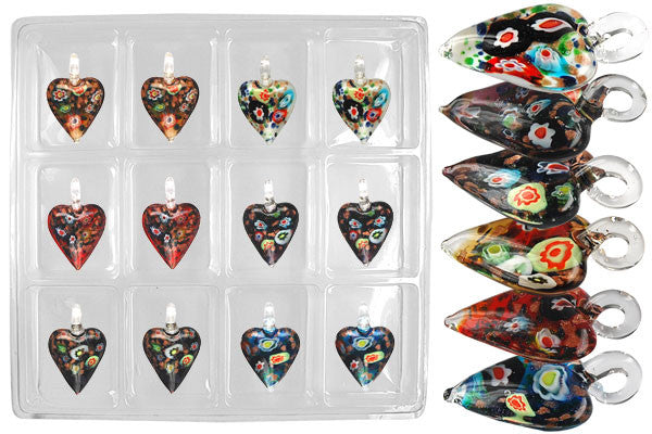 Lampwork Art Glass Value Pack & Mixed Shape Pendants - 43 Styles