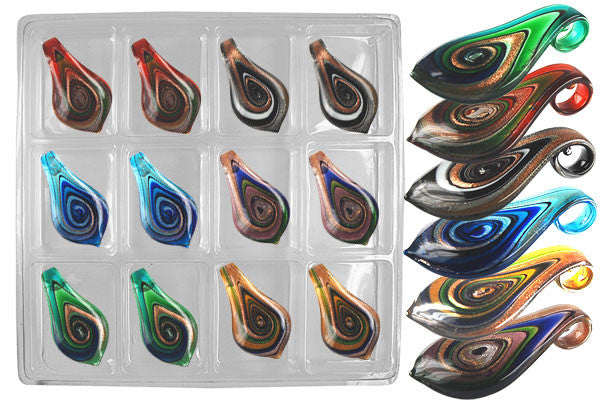 Lampwork Art Glass Value Pack & Mixed Shape Pendants - 43 Styles