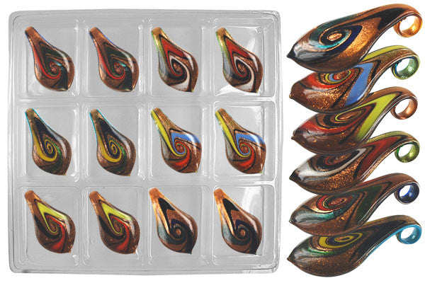 Lampwork Art Glass Value Pack & Mixed Shape Pendants - 43 Styles