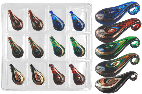 Lampwork Art Glass Value Pack & Mixed Shape Pendants - 43 Styles
