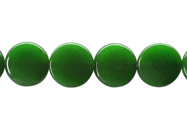 Green Marble Beads - Green) Coin - 20x20mm - 16-inch - unbranded beads for jewelry making