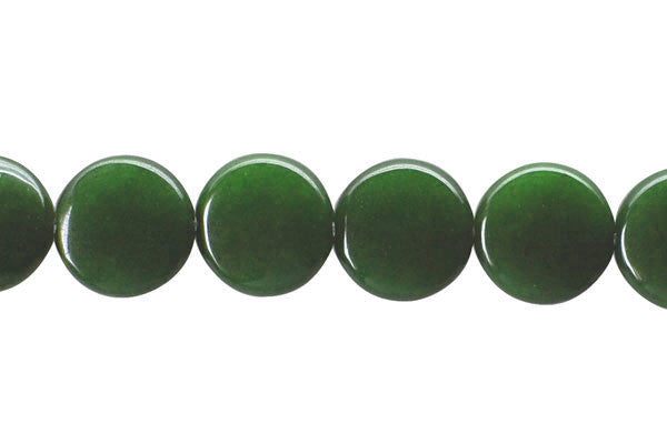 Green Marble Beads - Green) Coin - 10x10mm - 16-inch - unbranded beads for jewelry making