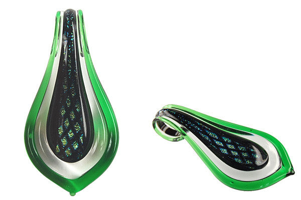 Dichroic Lampwork Glass Pendants: Oval & Coin & More - 120 Styles