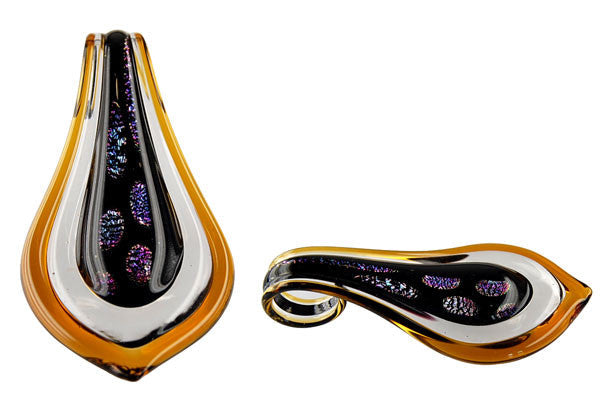 Dichroic Lampwork Glass Pendants: Oval & Coin & More - 120 Styles