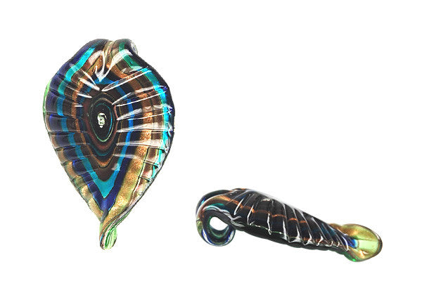 Lampwork Art Glass Leaf Pendants - 48 Styles