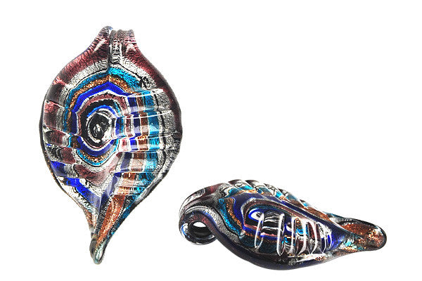 Lampwork Art Glass Leaf Pendants - 48 Styles