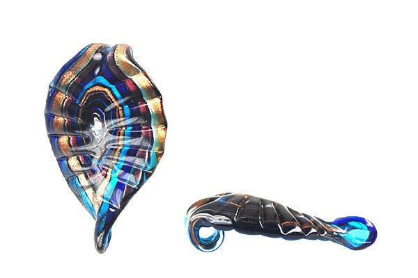 Lampwork Art Glass Leaf Pendants - 48 Styles
