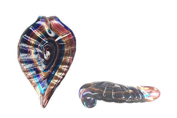Lampwork Art Glass Leaf Pendants - 48 Styles