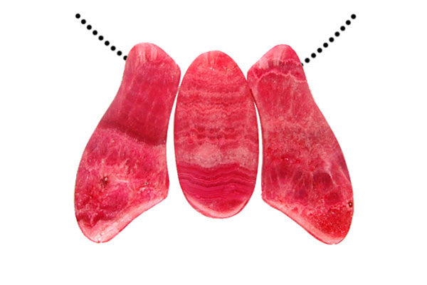 Chalcedony (Dyed) Butterfly (Red) - 65x48mm - Pack of set - unbranded Chalcedony pendant for jewelry making