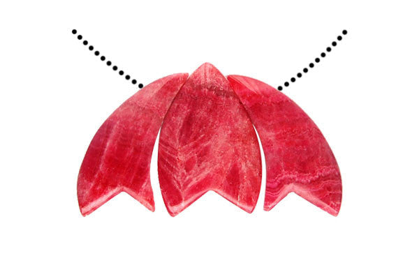 Chalcedony (Dyed) Flat Briolette (Red) - 72x46mm - Pack of set - unbranded Chalcedony pendant for jewelry making
