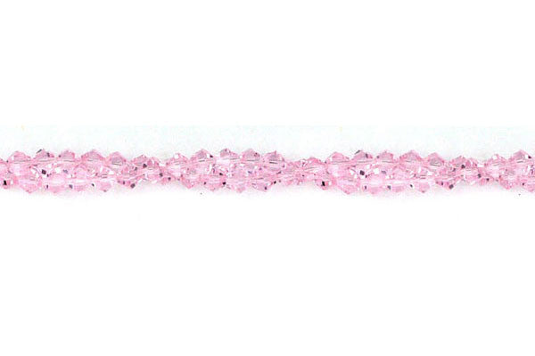 Chinese Crystal Beads - (Pink Bicone - 6x6mm - 12-15-inch - unbranded beads for jewelry making