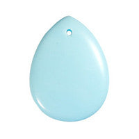 Turquoise Quartz Glass Beads - Turquoise Light Quartz Flat Briolette - 10x14mm - 16-inch - unbranded beads for jewelry making