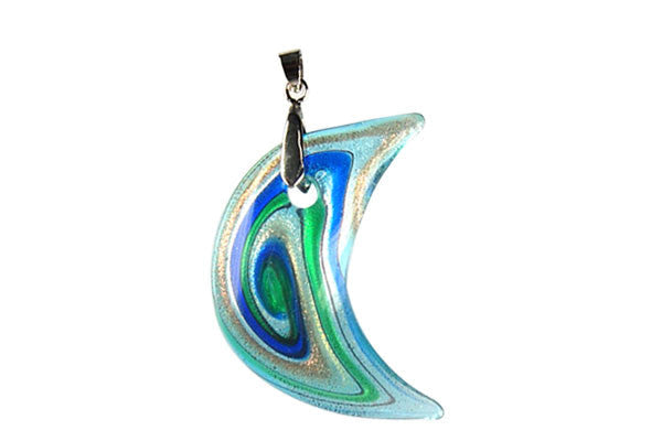 Lampwork Art Glass Moon Pendants - 13 Styles