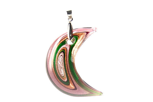Lampwork Art Glass Moon Pendants - 13 Styles