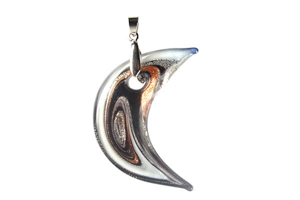 Lampwork Art Glass Moon Pendants - 13 Styles